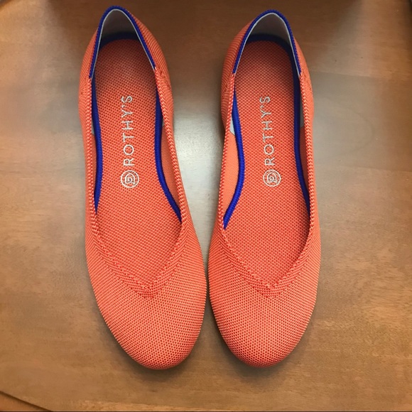 Shoes | Rothys Persimmon Heel Stripe 